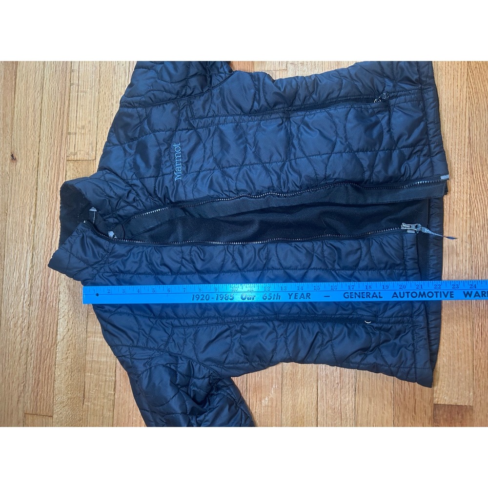 Marmot Womens Black Quilted Puffer Jacket Full Zip Fleece Lined Outdoor Small - Picture 4 of 5